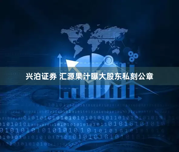 兴泊证券 汇源果汁曝大股东私刻公章