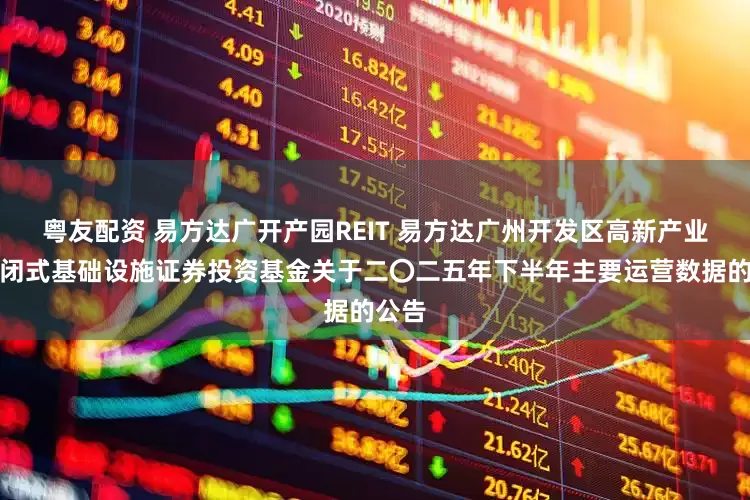 粤友配资 易方达广开产园REIT 易方达广州开发区高新产业园封闭式基础设施证券投资基金关于二〇二五年下半年主要运营数据的公告